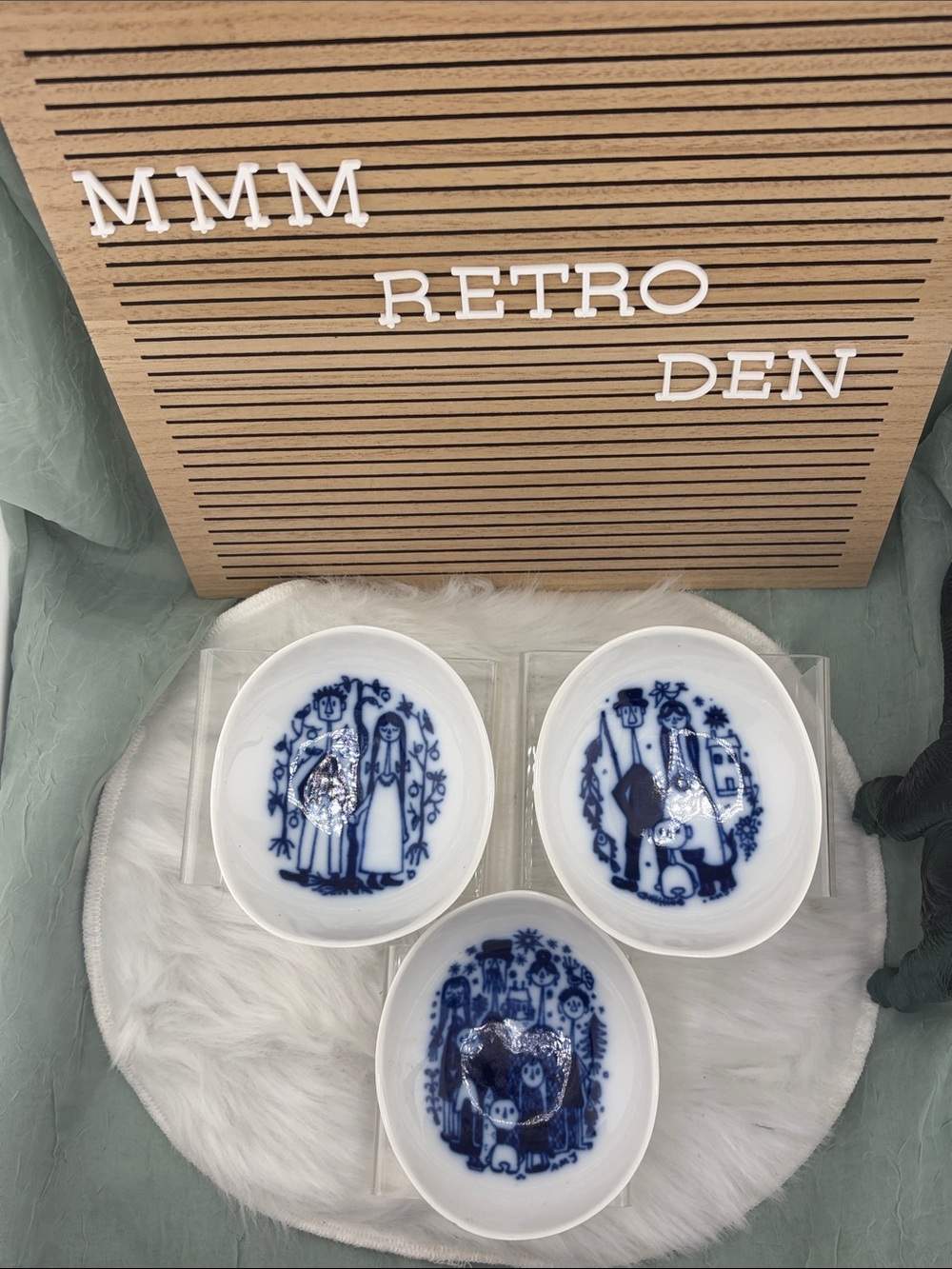 Vintage Porsgrund Norway "Old Story" 
Blue & White Porcelain Bowls | set of  3